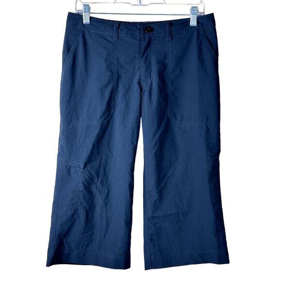 Patagonia Women Sz 6 Black Cropped Capri Cargo Athletic Outdoor Hiking Comfort - Picture 1 of 12